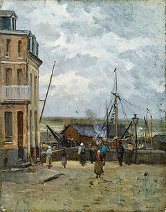 Jules Petillion - Im Hafen von Le Treport, 58455-15, Van Ham Kunstauktionen