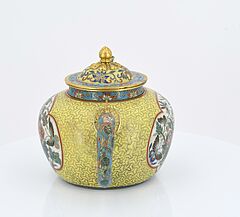 Paar Cloisonne Teekaennchen, 73676-4, Van Ham Kunstauktionen
