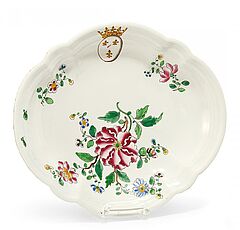 Ovale Platte aus einem Service der Prinzen de Conti des Hauses Bourbon-Conde, 58116-89, Van Ham Kunstauktionen