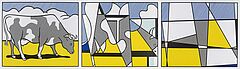 Roy Lichtenstein - Cow Triptych Cow Going Abstract, 69555-3, Van Ham Kunstauktionen