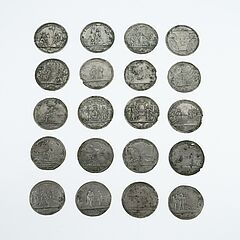 Russland - Zwanzig Probeabschlaege einer Medaillen-Suite mit Szenen aus der russischen Geschichte, 80349-1, Van Ham Kunstauktionen