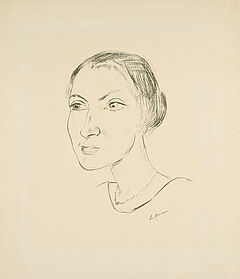 Max Beckmann - Frauenkopf mit Halskette Frau Parcus, 79804-4, Van Ham Kunstauktionen