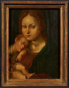 Norditalienische Schule - Madonna mit schlafendem Christuskind, 76616-1, Van Ham Kunstauktionen