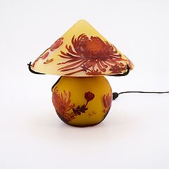 Emile Galle - Tischlampe Chrysanthemes, 81684-5, Van Ham Kunstauktionen