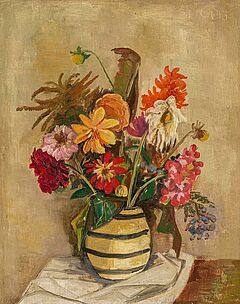 Karl Hofer - Blumenstillleben Sommerblumen in einer Vase, 73259-1, Van Ham Kunstauktionen