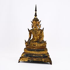 Buddha in maravijaya und im Fuerstenschmuck, 79955-48, Van Ham Kunstauktionen