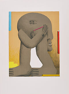 Horst Antes - Graue Figur, 75166-1, Van Ham Kunstauktionen