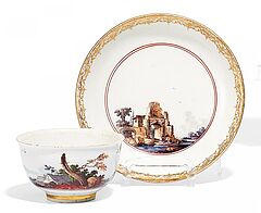Meissen - Koppchen und Unterschale mit Landschaftsdekor, 60555-8, Van Ham Kunstauktionen