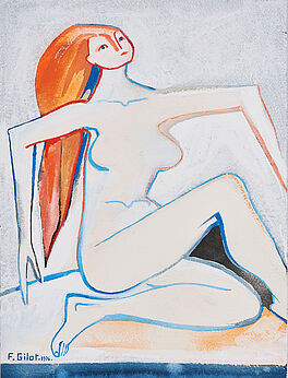 Francoise Gilot - Woman Looking Upward, 73078-1, Van Ham Kunstauktionen