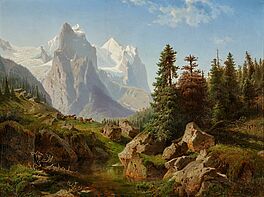 Johannes Bartholomaeus Duntze - Schweizerlandschaft, 81574-1, Van Ham Kunstauktionen