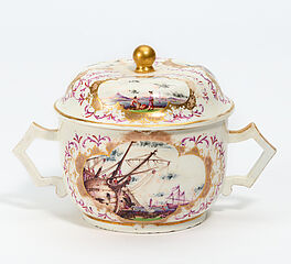 Meissen - Zuckerdose mit Hafenszenen, 73361-1, Van Ham Kunstauktionen