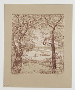 Friedrich Kallmorgen - Konvolut aus 5 Druckgraphiken Die Elbe bei Altona Spitzbergen Mausi zeichnet in Grossvaters Atelier Sonnenglanz und Strassenansicht, 69447-126, Van Ham Kunstauktionen