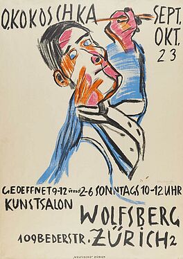 Oskar Kokoschka - Selbstbildnis von zwei Seiten als Maler, 65665-14, Van Ham Kunstauktionen