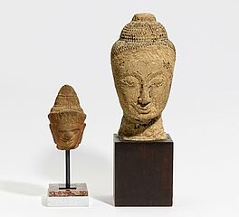 Zwei buddhistische Koepfe, 63173-1, Van Ham Kunstauktionen