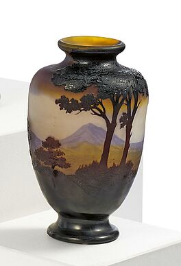 Emile Galle - Vase Paysage alpin, 81690-6, Van Ham Kunstauktionen