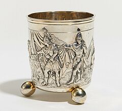 Augsburg - Grosser Kugelfussbecher mit antikisierender Szenerie, 66488-35, Van Ham Kunstauktionen