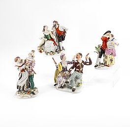 Meissen - Vier grosse Paare aus der Commedia dellArte, 76933-1, Van Ham Kunstauktionen