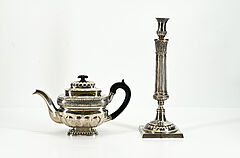 Wohl Deutschland - Leuchter Teekanne und Zuckerzange, 73453-45, Van Ham Kunstauktionen