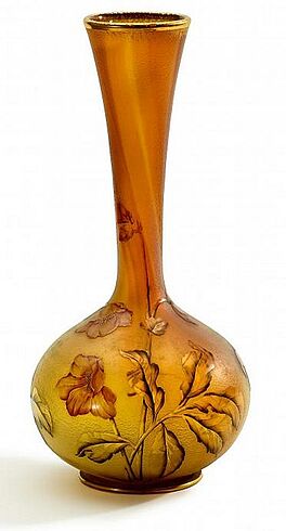 Daum Freres - Grosse Vase mit Blumendekor, 56118-1, Van Ham Kunstauktionen