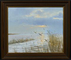 Deutsche Schule - Auffliegende Enten, 73688-5, Van Ham Kunstauktionen