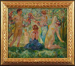 Ludwig von Hofmann - Tanzende mit Bluetengirlande, 81446-3, Van Ham Kunstauktionen