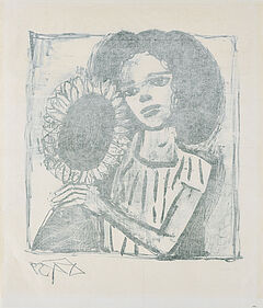 Otto Dix - Maedchen mit Sonnenblume, 69778-1, Van Ham Kunstauktionen