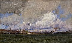 Friedrich Kallmorgen - Die Elbe bei Hamburg, 66798-10, Van Ham Kunstauktionen