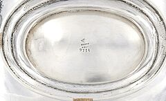 Maison Odiot - Ovale Anbietschale mit Lorbeer und Muschelornament, 69591-16, Van Ham Kunstauktionen