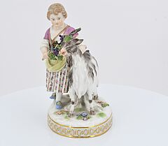 Meissen - Maedchen mit Ziegenbock und Maedchen mit Schaf, 73538-3, Van Ham Kunstauktionen