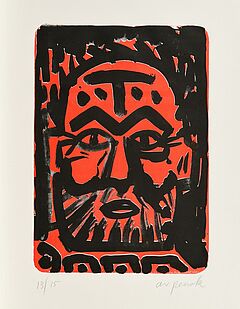 AR Penck Ralf Winkler - Ohne Titel Selbstbildnis, 63392-4, Van Ham Kunstauktionen