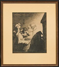 Verschiedene Kuenstler - Knvolut mit vier Graphiken nach unterschiedlichen Kuenstlern ua nach Adriaen Ostade und Daniel Hopfner, 75365-6, Van Ham Kunstauktionen