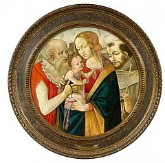 Filippino Lippi - Maria mit Kind und zwei Heiligen Hl Hieronymus und Hl Franziskus, 47640-15, Van Ham Kunstauktionen