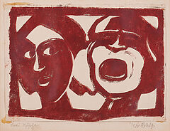 Christian Rohlfs - Groteske Koepfe Ruhe und Leidenschaft gross, 75500-13, Van Ham Kunstauktionen