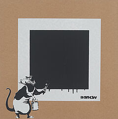 NOT BY BANKSY BY NOT NOT BANKSY STOT21STCPLANB - Rat with a black square, 66395-4, Van Ham Kunstauktionen