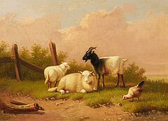 Zwei Gemälde: Ruhende Schafe und Ziegen, 81503-5, Van Ham Kunstauktionen