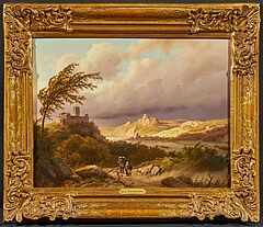 Barend Cornelis Koekkoek - Gewitterlandschaft am Rhein, 76093-1, Van Ham Kunstauktionen