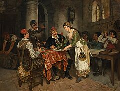 Deutsche Schule - "Der Wirtin Töchterlein", 82169-23, Van Ham Kunstauktionen