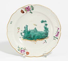 Frankenthal - Teller mit Landschaft, 73185-52, Van Ham Kunstauktionen