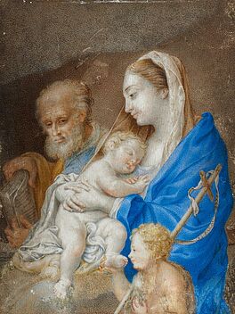 Sueddeutscher Meister - Die Heilige Familie mit dem Johannesknaben, 65032-3, Van Ham Kunstauktionen
