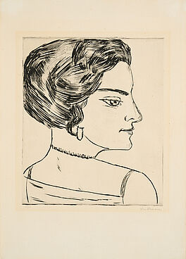 Max Beckmann - Naila im Profil Bildnis Frau HM, 80374-47, Van Ham Kunstauktionen