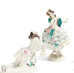 Meissen - Pierrot und Chiarina aus dem Russischen Ballett, 75074-73, Van Ham Kunstauktionen
