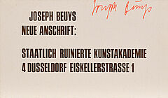 Joseph Beuys - Neue Anschrift, 65276-54, Van Ham Kunstauktionen
