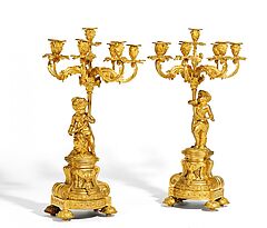 Paris - Paar grosse Girandolen mit Amor Style Louis XVI, 60819-1, Van Ham Kunstauktionen