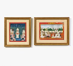 Zwei Gemaelde mit Maharadja und Krishna, 69275-2, Van Ham Kunstauktionen