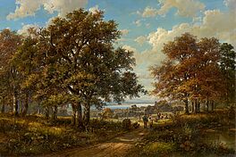 Hubert Kaplan - Blick von den bewaldeten Hoehen auf den Starnberger See, 75492-19, Van Ham Kunstauktionen