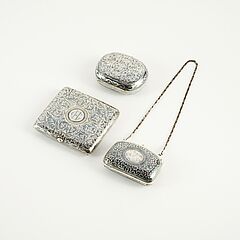 Zigarettenetui mit Troika und eine kleine Geldboerse mit Niellodekoren, 80769-22, Van Ham Kunstauktionen