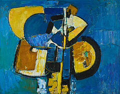 Carl Walter Liner - Composition blaugelb, 80374-322, Van Ham Kunstauktionen