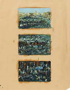 Ralph Fleck - Markt in Marrakesch Bild und 2 Ausschnitte, 59173-17, Van Ham Kunstauktionen