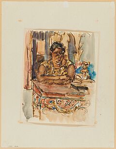 Georg Tappert - Nyassa am Tisch sitzend frontal, 65957-10, Van Ham Kunstauktionen