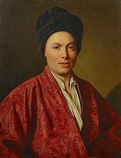 Marco Benefial - Portrait eines Kuenstlers in roter Robe und schwarzer Kappe, 68416-15, Van Ham Kunstauktionen